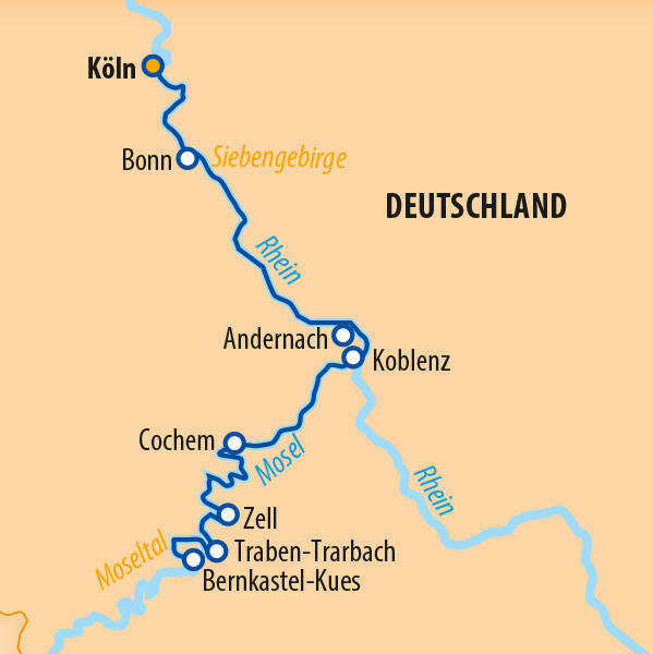 Flusskreuzfahrt mit Hund 2020 7 Tage Mosel MS Poseidon