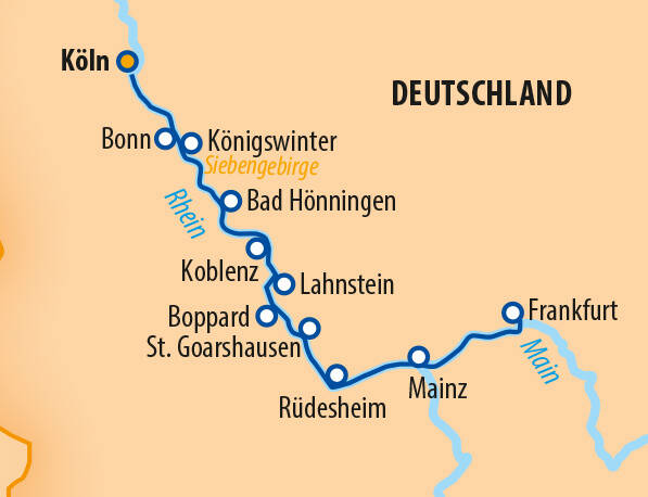 RheinFlusskreuzfahrt mit Hund 2020 7 Tage Mittelrhein MSPoseidon